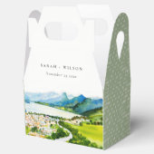 Rustige landschapsbruiloft bij het meer van het do bedankdoosjes (Geopend)