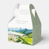 Rustige landschapsbruiloft bij het meer van het do bedankdoosjes (Voorkant Zijde)