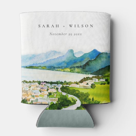 Rustige landschapsbruiloft bij het meer van het do blikjeskoeler (Achterkant)