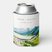 Rustige landschapsbruiloft bij het meer van het do blikjeskoeler (Blikje Achterkant)