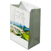 Rustige landschapsbruiloft bij het meer van het do medium cadeauzakje (Achterkant Gekanteld)