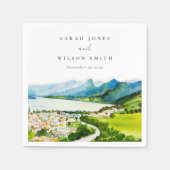 Rustige landschapsbruiloft bij het meer van het do servet (Voorkant)