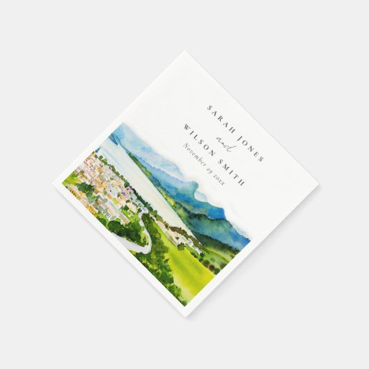 Rustige landschapsbruiloft bij het meer van het do servet (Hoek)