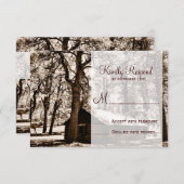 Rustige landschapskaart met taboe voor weddenschap RSVP kaartje (Voorkant / Achterkant)