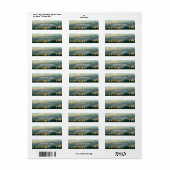 Rustige landschapspijn — retouradres van de Boom Etiket (Full Sheet)