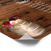 Rustige landschapspreuk Boho Wedding Seating Chart Poster (Hoek)