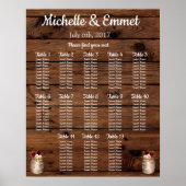 Rustige landschapspreuk Boho Wedding Seating Chart Poster (Voorkant)