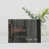 Rustige landscharnier persoonlijke dank bedankkaart (Staand voorkant)