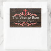 Rustige landschuur- en braadkorrels rechthoekige sticker (Tas)