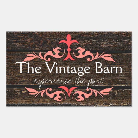 Rustige landschuur- en braadkorrels rechthoekige sticker (Voorkant)