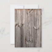 Rustige landschuur met gele en Blauwgroen Daisy RS RSVP Kaartje (Achterkant)