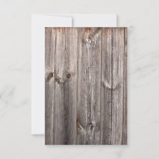 Rustige landschuur met gele en Blauwgroen Daisy RS RSVP Kaartje (Achterkant)