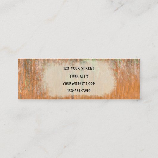 Rustige landschuur Westerne bull Skull Sunflower Mini Visitekaartje (Achterkant)