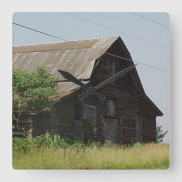 Rustige landschuurklok vierkante klok