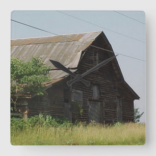 Rustige landschuurklok vierkante klok