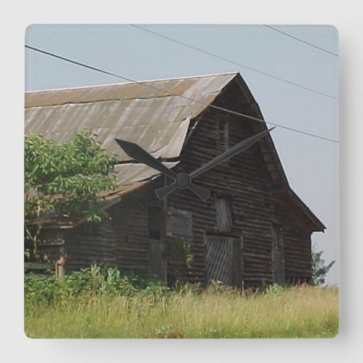 Rustige landschuurklok vierkante klok (Voorkant)