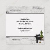 Rustige landsilhouetenmazen op boomschors vierkante visitekaartje (Achterkant)