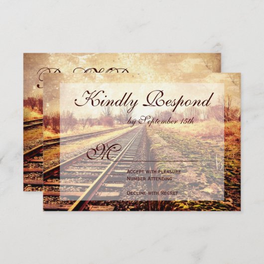 Rustige landspoorwegen RSVP-kaarten RSVP Kaartje (Voorkant / Achterkant)