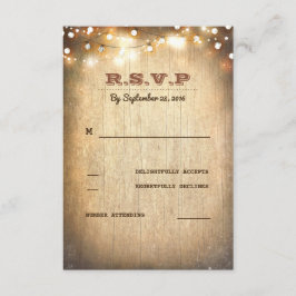 Rustige landtekenlights Wedding RSVP-kaarten RSVP Kaartje