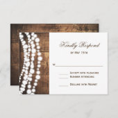 Rustige landtekenlights Wedding RSVP-kaarten RSVP Kaartje (Voorkant / Achterkant)