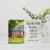 Rustige landvlag Amerikaanse vlag sparen de datum Kaart (Staand voorkant)