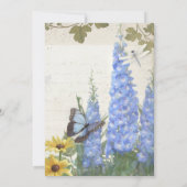 Rustige landvlinder Dragonfly Daisy Floral Kaart (Achterkant)