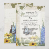 Rustige landvlinder Dragonfly Daisy Floral Kaart (Voorkant / Achterkant)