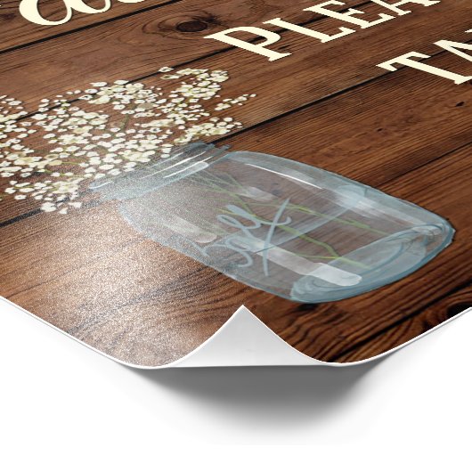 Rustige landvoetborden foto afdruk (Hoek)