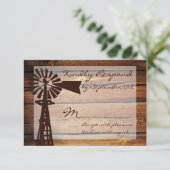 Rustige landwindmolenwout RSVP-kaarten RSVP Kaartje (Staand voorkant)