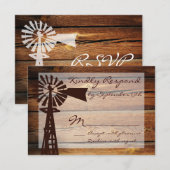 Rustige landwindmolenwout RSVP-kaarten RSVP Kaartje (Voorkant / Achterkant)