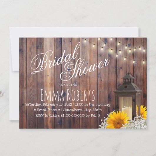 Rustige Lantaarn en zonnebloempitten Vrijgezellenf Kaart (Voorkant)