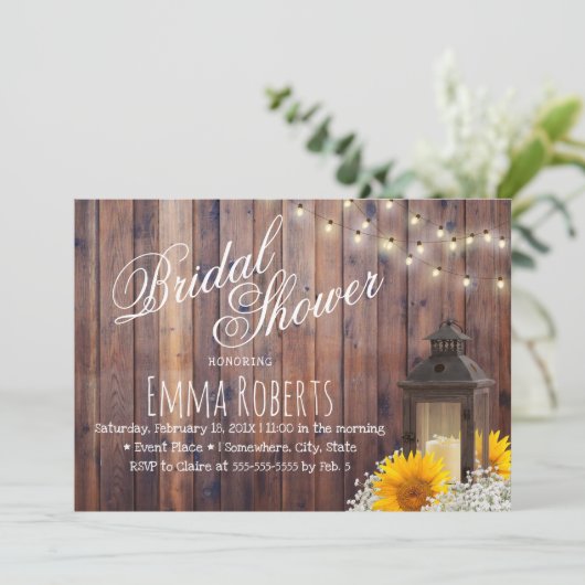 Rustige Lantaarn en zonnebloempitten Vrijgezellenf Kaart (Staand voorkant)