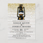 Rustige lantaarn op het land van hout briefkaart (Voorkant)