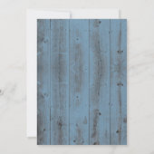 Rustige Lantaarns Land Floral Dusty Blue Wedding Kaart (Achterkant)