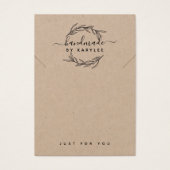 Rustige Laurel Leaf Ketting Display Kaart (Voorkant)