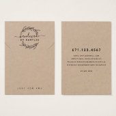 Rustige Laurel Leaf Ketting Display Kaart (Voorkant /achterkant)