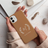 Rustige Laurel Script Monogram naam Case-Mate iPhone Case