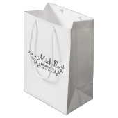 Rustige Laurels Gepersonaliseerde Bridesmaids Medium Cadeauzakje (Voorkant Gekanteld)