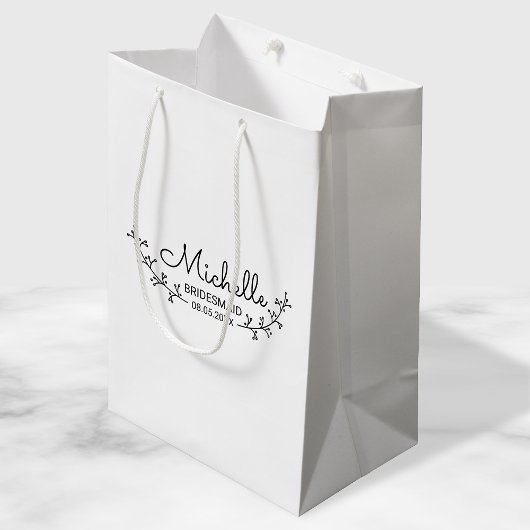 Rustige Laurels Gepersonaliseerde Bridesmaids Medium Cadeauzakje