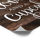 Rustige LAVE EN EEN CUPCAKE-Teken afdrukken Poster (Hoek)