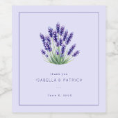 Rustige Lavendel Bloem Minimalistisch Wijn Etiket (Enkel label)