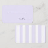 Rustige Lavendel Minimalistische Lijn Plaatskaartje (Voorkant / Achterkant)