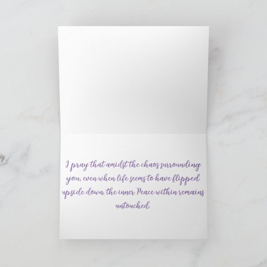 Rustige Lavendelvelden Inspirerende Groet Kaart (Binnen)