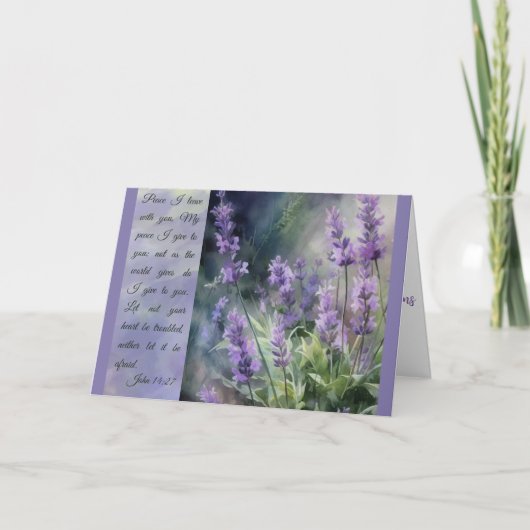 Rustige Lavendelvelden Inspirerende Groet Kaart (Voorkant)