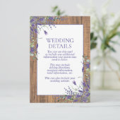 Rustige lavender Eucalyptus Botanische houten Gege Informatiekaartje (Staand voorkant)