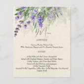 Rustige lavender trouwmenkkaart (Voorkant)