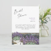 Rustige  lavender Vrijgezellenfeest Hout Kaart (Staand voorkant)