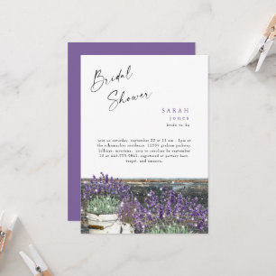 Rustige lavender Vrijgezellenfeest Hout Kaart
