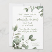 Rustige Leafy Grace verjaardagsfeest Kaart (Voorkant)