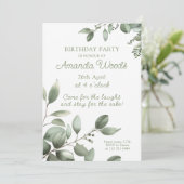 Rustige Leafy Grace verjaardagsfeest Kaart (Staand voorkant)